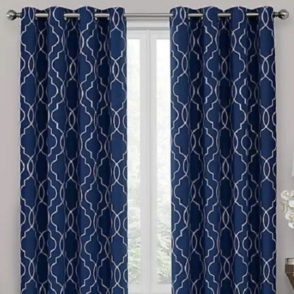 Design Solutions Accents | Design Solutions Brent Navy Blackout Curtain